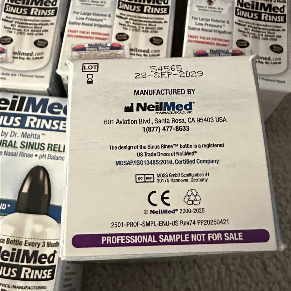 NeilMed Sinus Rinse‎ (5) FIVE Boxes Bottles 8 OZ+Packets NEW.